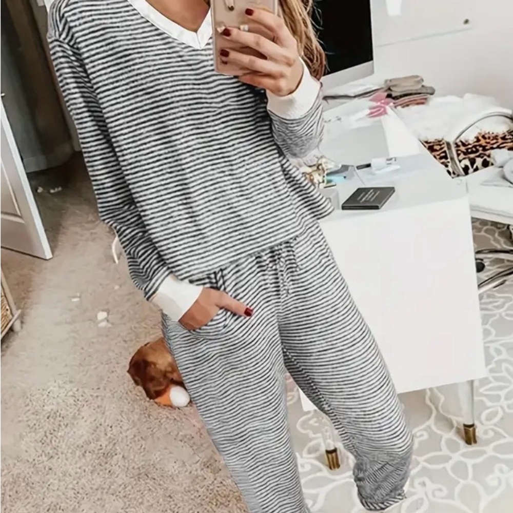 Striped Women's Pajama Set